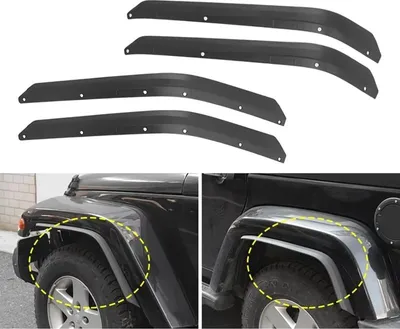 Obrázek produktu pro Přední a zadní křídla ABS černá 4dílná ochrana kol offroad křídla vhodná pro JeepWrangler JK 2017-2027
