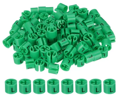 120 Kleiderbügel-Markierungen, Größenetiketten, 3 mm, grün