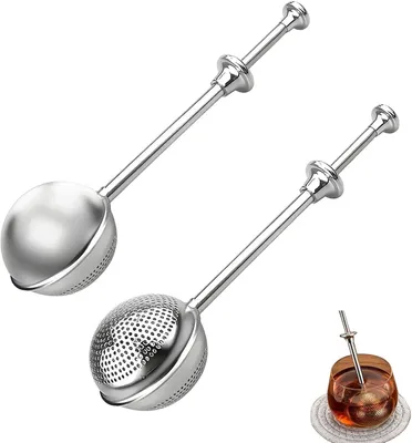 Produktbild von 2 Stück Edelstahl Teefilter, Teezange für losen Tee