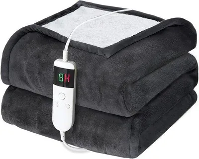 Produktbild von Elektrische Decken – Heizdecken – Gemütlichkeit und Wärme – Automatische Abschaltung – 130 x 180 cm – Grau