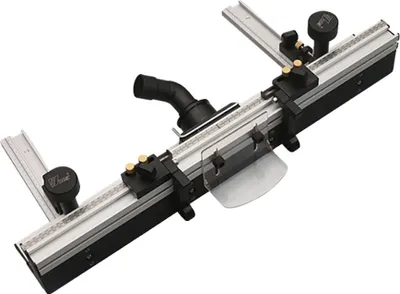 Image de Clôture de table de fraisage pour le travail du bois, taille 700 mm, butée réglable, construction en aluminium durable