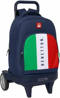 Immagine prodotto di Zaino scuola Benetton Flag blu navy 33 x 45 x 22 cm