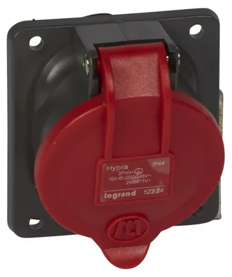 Image de Prise Fixe Sur Socle Rouge Hypra 32a 3p+t - Legrand
