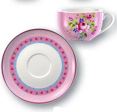 Obrázok produktu pre Keramický hrnček s podšálkou Rose Garden
