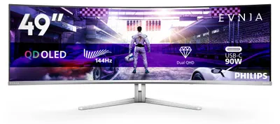 Produktbild von Philips Evnia 8000 49M2C8900L/00 Computerbildschirm 124,2 cm (48.9") 5120 x 1440 Pixel Dual QHD QD-OLED Weiß