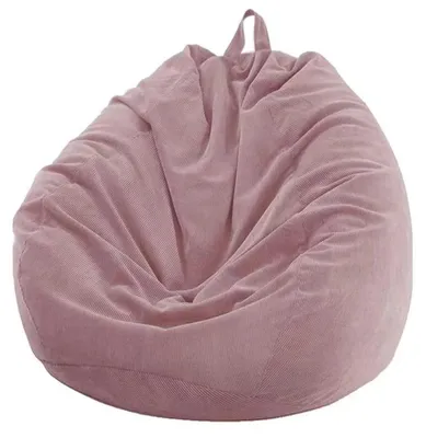 Zitzak ohne Füllung, Cord, 100x120 cm, rosa, waschbar