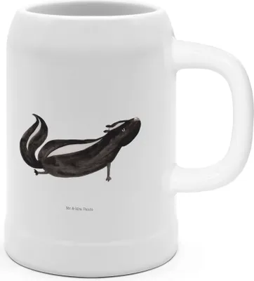Produktbild von Mr. & Mrs. Panda Steinkrug Stinktier Yoga - Weiß - Geschenk, Steinbierkrug, Namaste, Bier Seidel, Humpen, Skunk, Liebe, Krug, Lebe