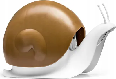 A snail-shaped soap dispenser.