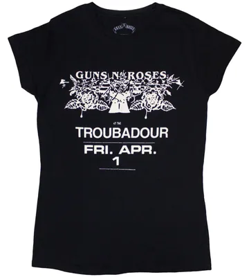 Obrázek produktu pro Guns N' Roses Troubadour Flyer Black M Dámské Tričko