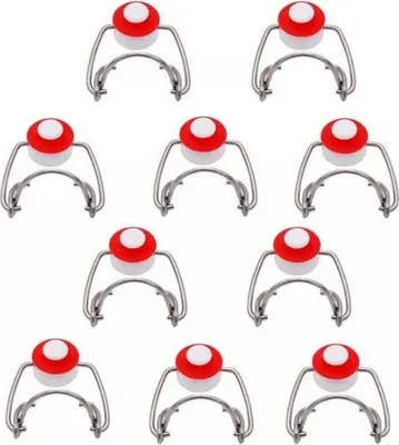 Produktbild von Bügelverschluss mit Gummiring Rot 25mm x 10 Stck