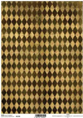Produktbild von ITD Reispapier Decoupage Bastelpapier Serviettentechnik-R1530 - A4 Hintergrund Rauten