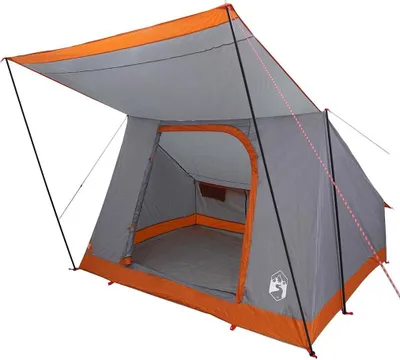 Immagine prodotto di Tenda da campeggio vidaXL con tetto, grigia e arancione, 223 x 163 x 130 cm, in taffetà