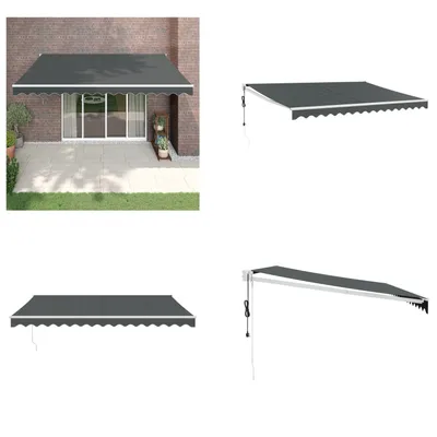 Immagine prodotto di vidaXL Tenda da sole elettrica a manovella antracite 4,5x3 m - Tenda da sole - Tenda da sole retrattile - Tenda da sole retrattile