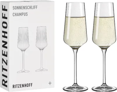 Immagine prodotto di Ritzenhoff Champusglas 2er Set Sonnenschliff 001, Kristallglas, 230 ml, R-8000004
