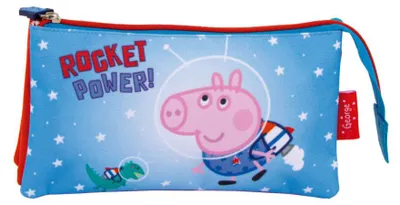 Immagine prodotto di Astuccio a 3 scomparti Peppa Pig Rocket, 21 cm