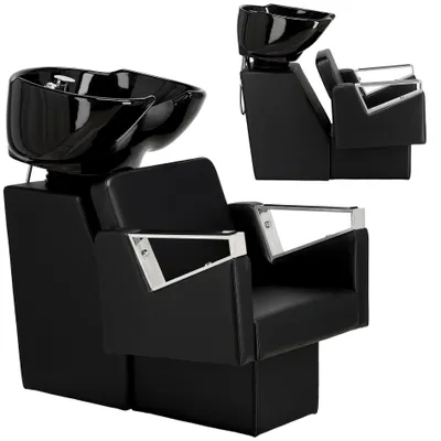 Zdjęcie produktu dla Myjnia myjka fryzjerska barberska Tomas do salonu fryzjerskiego barberskiego ruchoma ceramiczna misa armatura bateria słuchawka