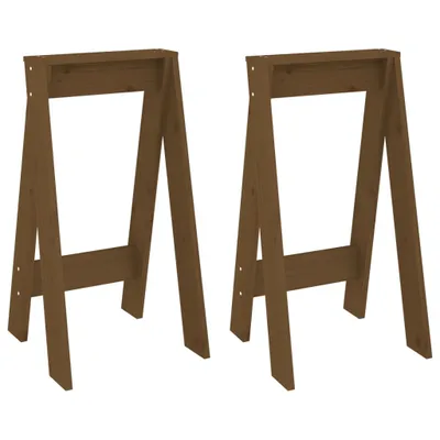 Produktbild von （Robust Möbel） Hocker 2 Stk. Honigbraun 40x40x75cm Massivholz Kiefer - 40x40x75cm - Hocker DEMöbel401248