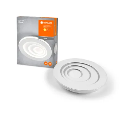 Image de LEDVANCE ORBIS SPIRAL OVAL LED plafonnier, blanc, 27W, 2400lm, 360mm de diamètre, distribution lumineuse très homogène, lumière indirecte, module LED intégré, longue durée de vie, 3000K