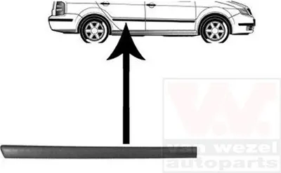Produktbild von VAN WEZEL Zierleiste für die Tür Hinten Rechts Leiste für SKODA Fabia I Combi (6Y5) 7625426