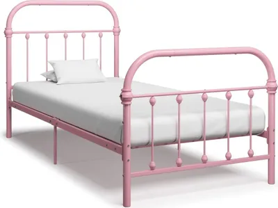 Produktbild von Maison Exclusive - Bettgestell Rosa Metall 90×200 cm