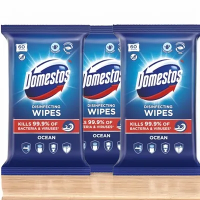 Produktbild von Domestos Hygienetücher Ocean 3x60pcs