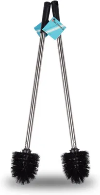Immagine prodotto di Set di spazzole per WC, in acciaio inossidabile e plastica, altezza 54 cm, per il bagno