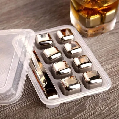 Produktbild von Wiederverwendbare Eiswürfel aus Edelstahl