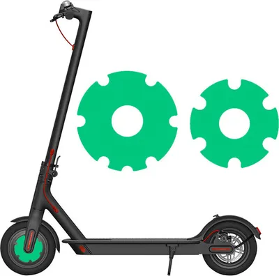 Produktbild von Set mit 2 Aufklebern für den Motor für Xiaomi M365 / M365 PRO / PRO 2 / 1S / Essential / Mi 3 – Farbe Grün