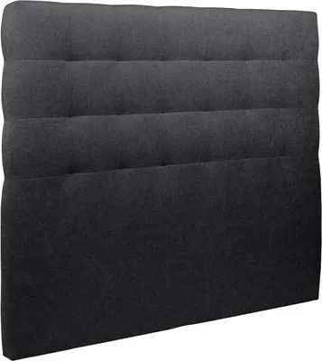 Produktbild von Kopfteil gepolstert - Gesteppt – schwarzer Stoff - 160 cm