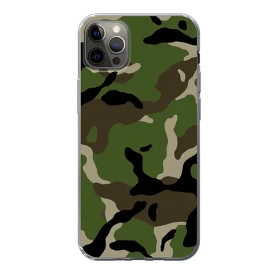 Produktbild von MuchoWow® Handyhülle Schutzhülle Hülle für iPhone 13 Pro Max Militärisches Tarnungsmuster Silikon Softcase Handy Hülle - Mobiltelefon
