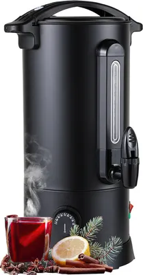 Produktbild von Jopassy Glühweinkocher 10 Liter 1800W mit Zapfhahn, Thermostat & Überhitzungsschutz, 30-110°C, Edelstahl elektrisch Heißgetränkespender Glühweinkessel Heißwasserspender Glühweintopf