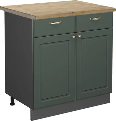 Zdjęcie produktu dla Szafka dolna do kuchni Vicco Fame-Line Green Gold Country 80 cm , BP Dąb, Model 45379