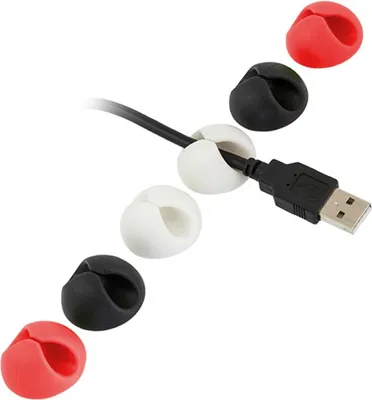 PRATICO PORTACAVI FILI 20pz Clip Adesive Per Cablaggio Ordinato E - Foto 9