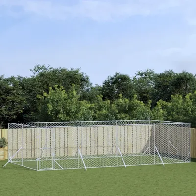 Obrázek produktu pro The Living Store Venkovní bouda pro psy Silver 8x4x2 m Pozinkovaná ocel