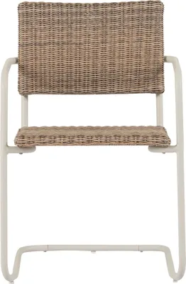 Image de Camille chaise de jardin polyrattan naturel, gris.