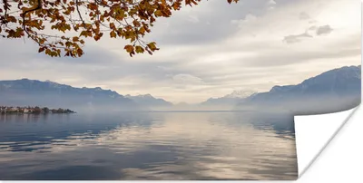Produktbild von MuchoWow® Poster Fischer schwimmend auf dem Genfer See 160x80 cm - Foto Poster