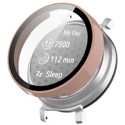 Obrázok produktu pre Pre Garmin Lily 2 Plastové puzdro na inteligentné hodinky + ochranné tvrdé sklo H9 Pink