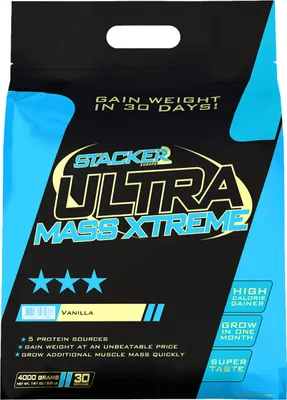Produktbild von Stacker2 Ultra Mass Xtreme (4000g) Vanilla - Gewichtszunahme - Ohne Kreatin