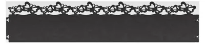Produktbild von Rasenkanten 10 Stück Schwarz 103 x 0,05 x 22 cm Stahl, Rasenkante Beeteinfassung für Gartenbeet und Wege