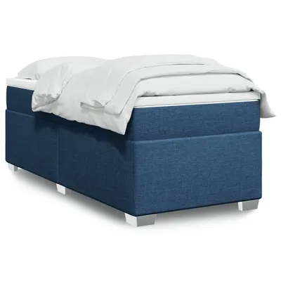 Produktbild von Möbel Boxspringbett mit Matratze Blau 100x200 cm Stoff - Klassische Betten 3285115
