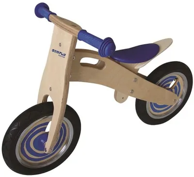 Image de Simply For Kids Vélo d'équilibre en bois Bleu