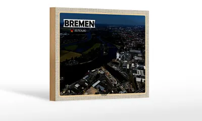Produktbild von Holzschild Städte Bremen Deutschland Hemelingen 18x12 cm Dekoration