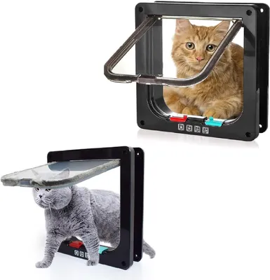 Haustierklappe XL mit 4-Wege-Magnet, wetterfest, für Katzen & Hunde
