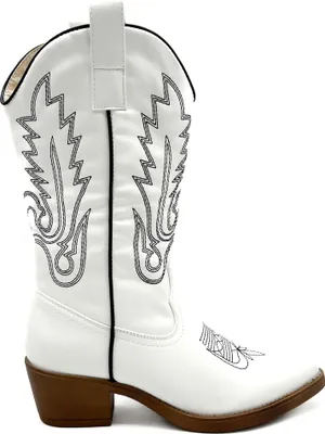 Produktbild von Cowboylaarzen Wit met e Stiksels