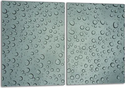 Obrázok produktu pre Sada krycích dosiek na sporák 2x40x52 cm sklokeramický kryt varnej dosky sklenený splashback, kvapka šedá