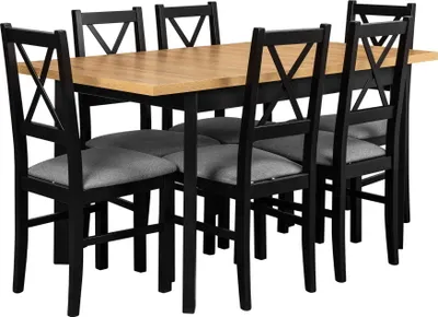 Produktbild von LOFT Tisch und 6 Stühle Set für Küche Esszimmer L003