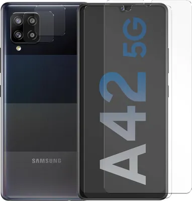Produktbild von Panzerglas für Samsung Galaxy A42 5G Schutzfolie 2x Kamera Schutzglas Folie 2x Panzerfolie
