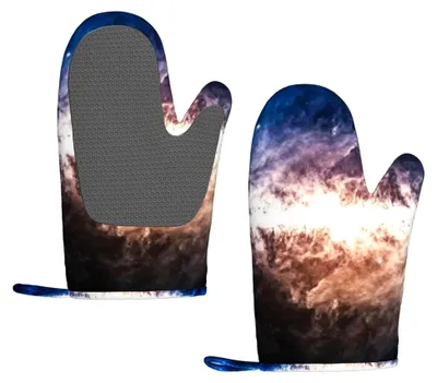 Produktbild von Silikon-Ofenhandschuhe, hitzebeständig, rutschfest, Grill- und Küchenhandschuhe, 1 Paar