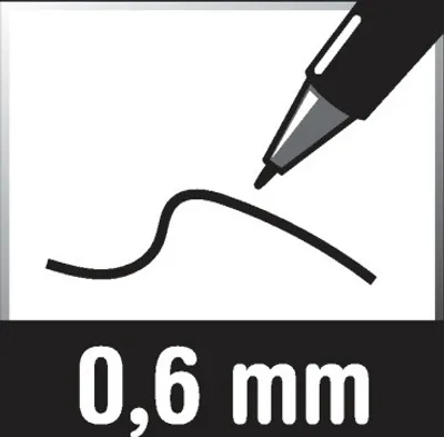 Produktbild von Edding 88 F Office, Schwarz, Fein, Schwarz, Weiß, 0,6 mm, Kunststoff