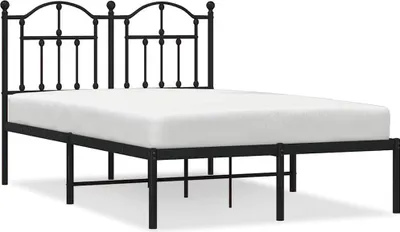 Obrázok produktu pre vidaXL Detská posteľ s čelom kovová čierna 120x190 cm